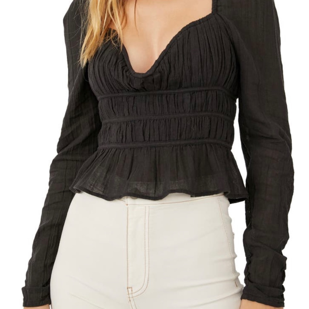 Free People
Chloe Smocked Tie Neck
Cotton Top